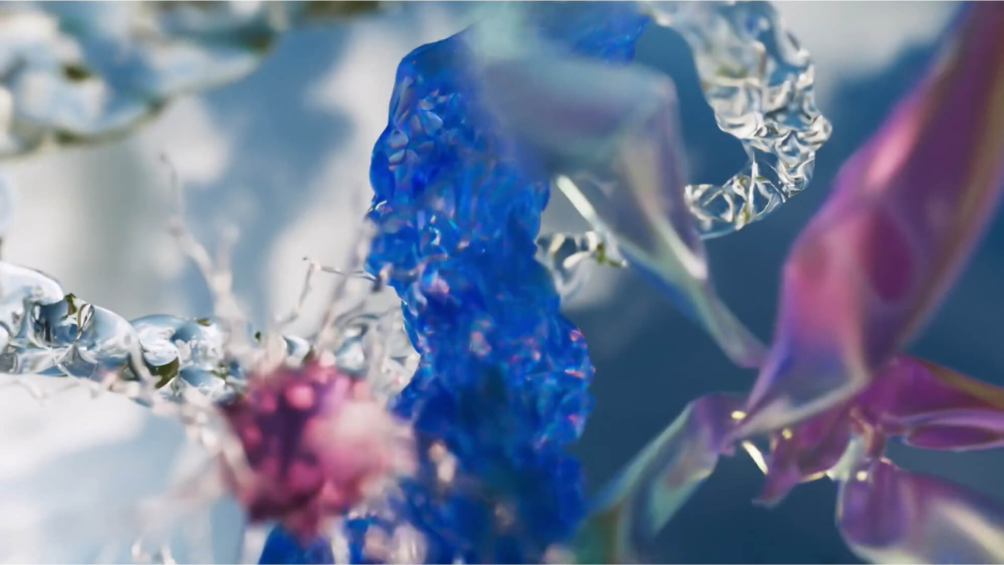 CGで作られた装飾が浮かぶ様子